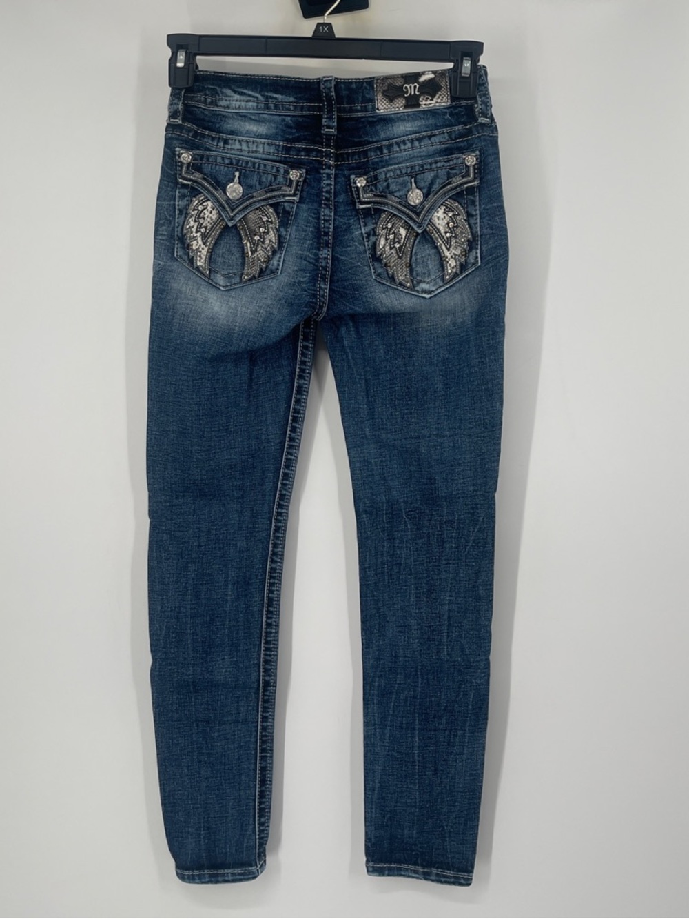 Miss Me Hailey Skinny Angel Wing Embellished Jeans
